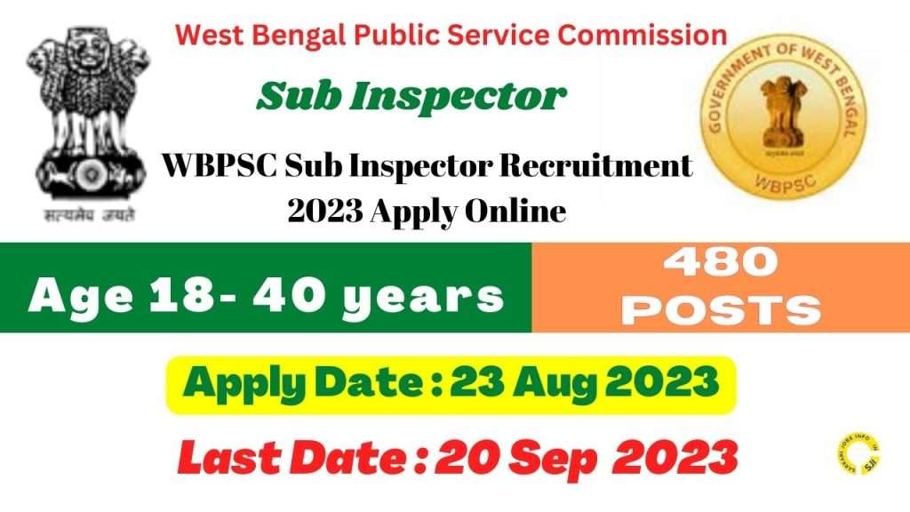 WBPSC Sub Inspector Recruitment 2023