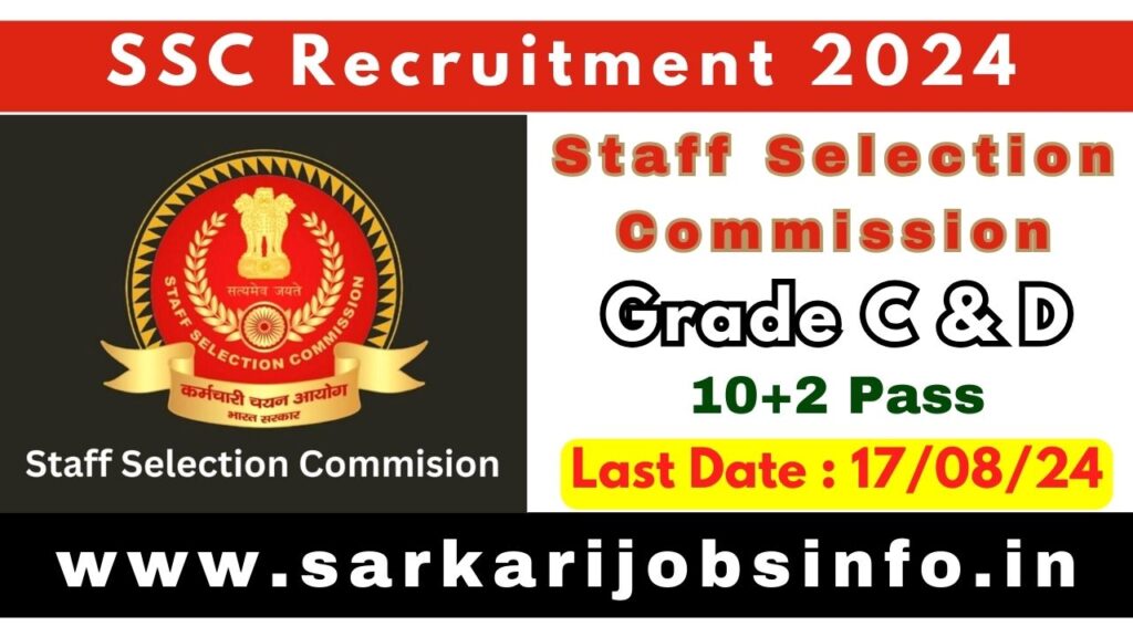 SSC Stenographer Grade C & D Recruitment 2024