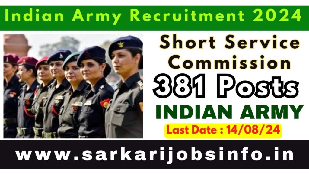 Join Indian Army Short Service Commission SSC Recruitment 2024