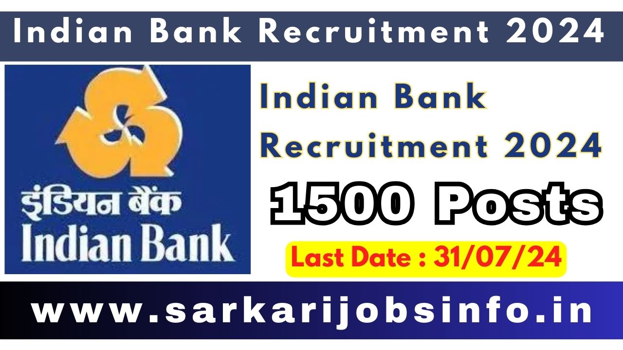 Indian Bank Recruitment 2024