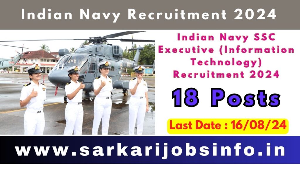 Indian Navy SSC Executive (Information Technology) Recruitment 2024