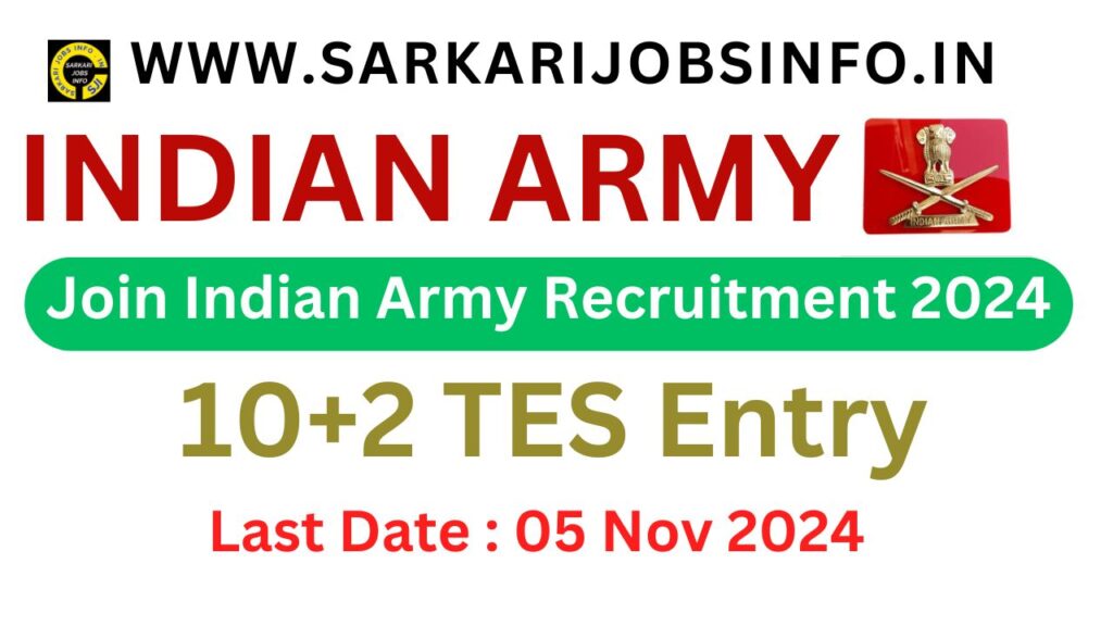 Army Recruitment Join Indian Army 10+2 TES 53 Entry